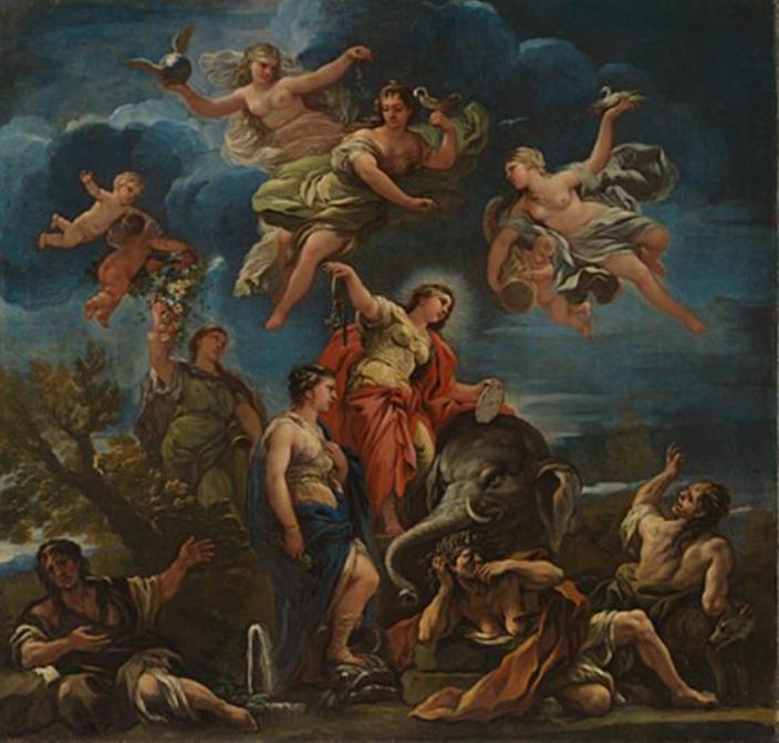 Allegory of Temperance by Luca Giordano.