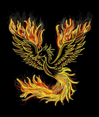 Phoenix bird, an ancient symbol of new beginnings or the start of a new cycle